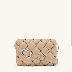 JW PEI Beige Quilted Crossbody Bag